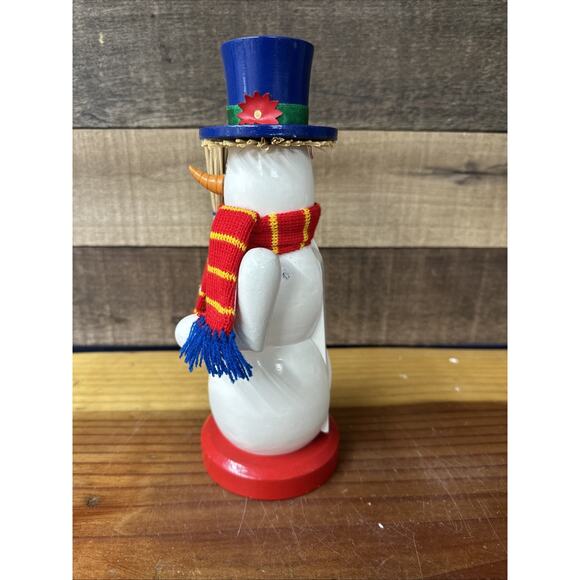 Vintage Nutcracker Village 1999 Snowman Nutcracker 9” Tall - Picture 2 of 5